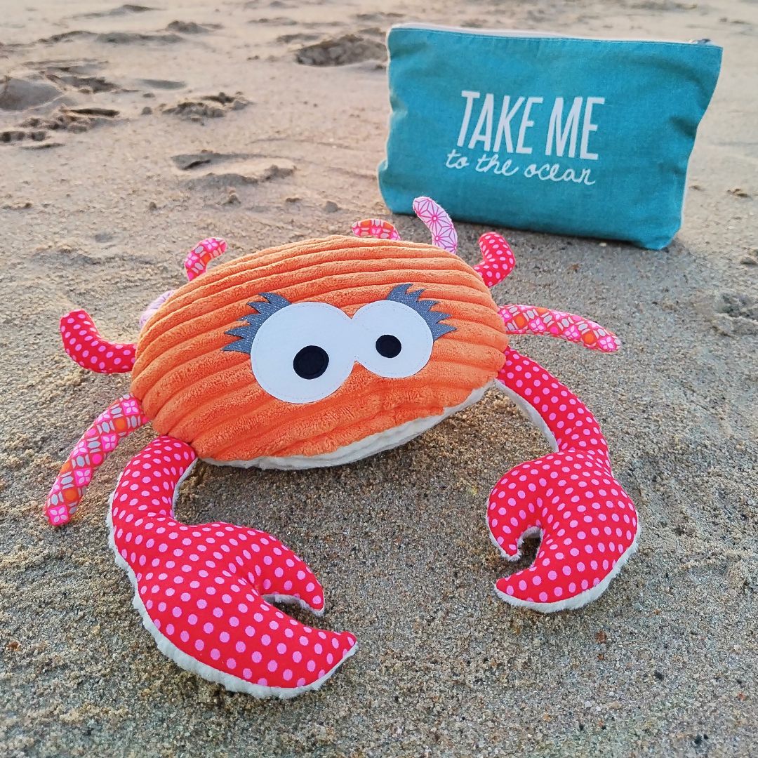 patron gratuit de peluche crabe