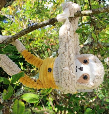 couture d'un doudou paresseux, patron gratuit de Laetibricole