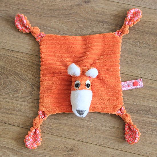 doudou plat éléphant cousu main par nana Biscotte