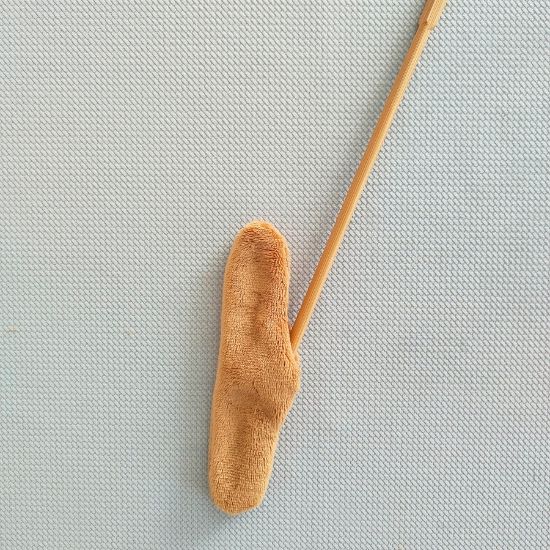retourner petite pièce couture peluche avec une baguette chinoise